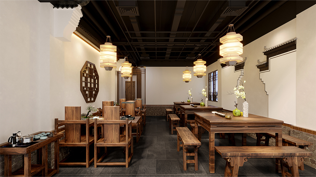 杭州創(chuàng)意中式餐廳裝修設(shè)計