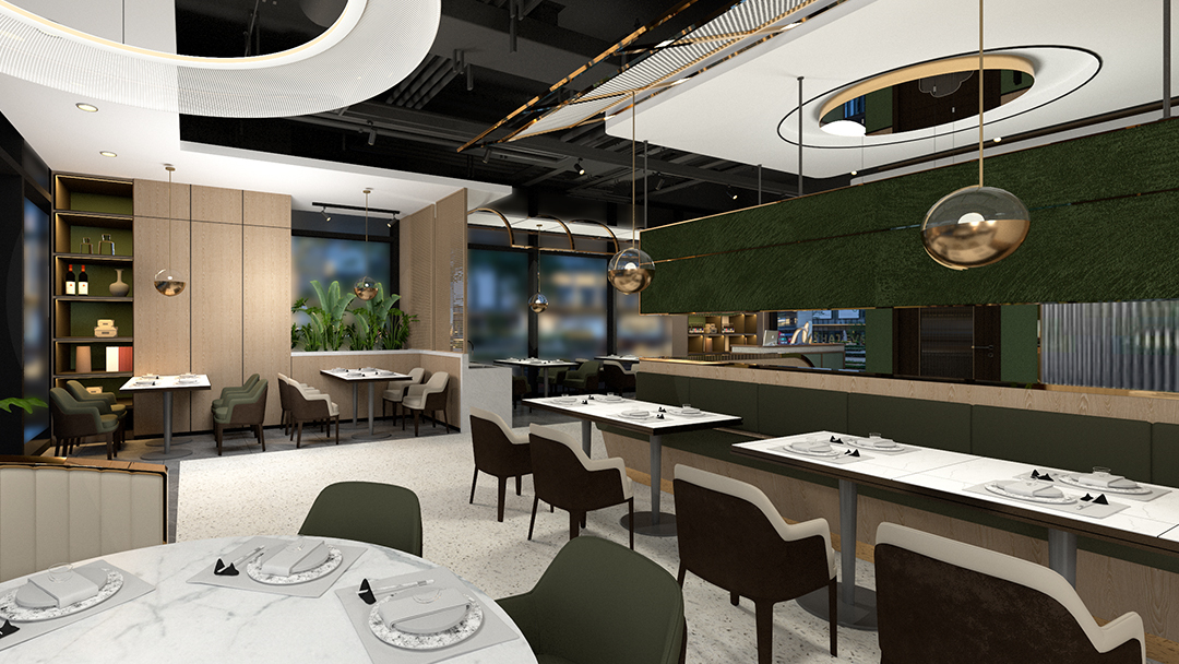 杭州庭院式中式餐廳裝修設(shè)計