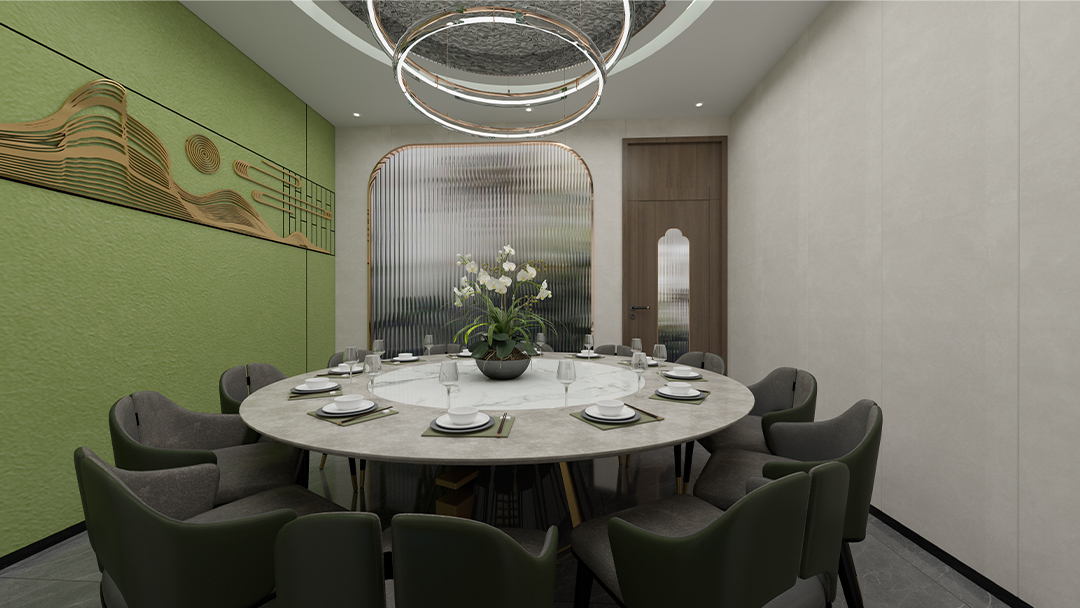 杭州庭院式中式餐廳裝修設(shè)計