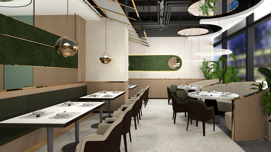 杭州庭院式中式餐廳裝修設(shè)計