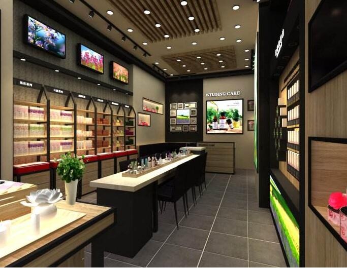 杭州化妝品專賣店裝修，專業(yè)店鋪裝修公司，打造人氣化妝品店