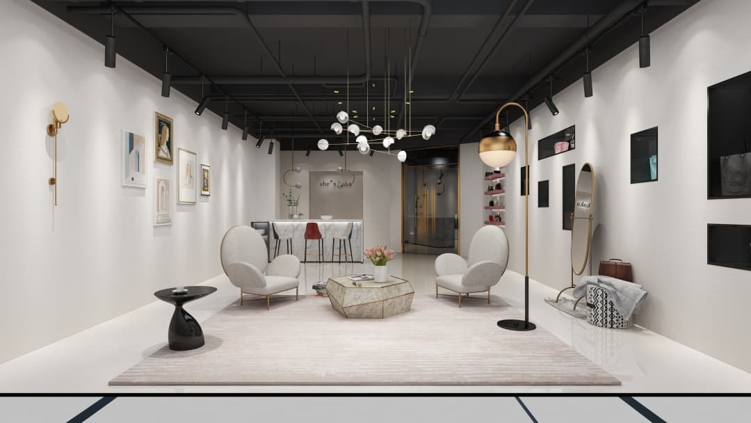 杭州網(wǎng)紅女裝店裝修設計